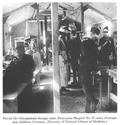 FIGURE 22. Occupational therapy aides, Evacuation Hospital No. 27, army of occupation, Coblenz, Germany. (Courtesy of National Library of Medicine.)