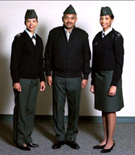 Male and female Class B with black sweater and black jacket; click to enlarge