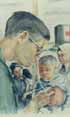 Click to enlarge; Samuel Alexander, American Doctor, II Field Force, Examines Vietnamese Child, Vietnam, 1968.