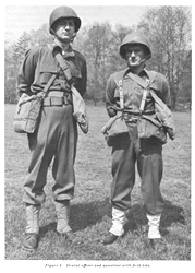 Dental officer and assistant with field kits