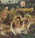Click to enlarge; Lawrence Beall Smith, The Quick and the Dead, St Lo, 1944. A jeep ambulance speeds towards a Collecting Station.